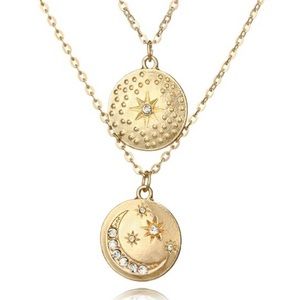 Celestial double necklace